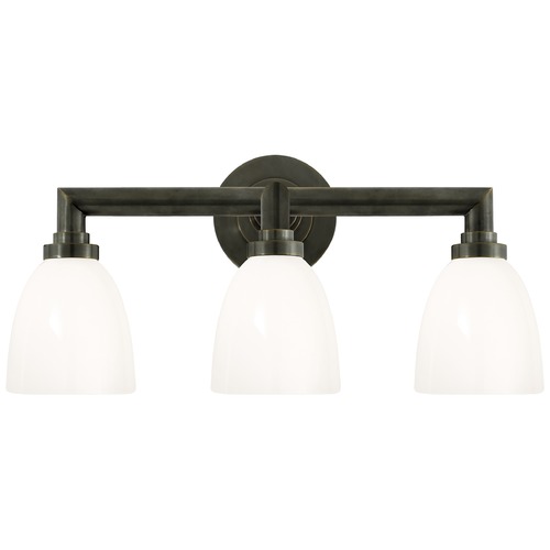 Visual Comfort Signature Collection E.F. Chapman Wilton 3-Light Bath Light in Bronze by Visual Comfort Signature SL2843BZWG
