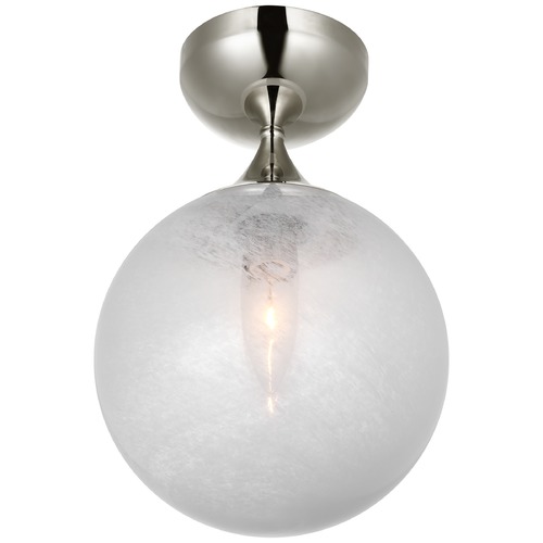 Visual Comfort Signature Collection Aerin Cristol Single Flush Mount in Polished Nickel by Visual Comfort Signature ARN4400PNWG
