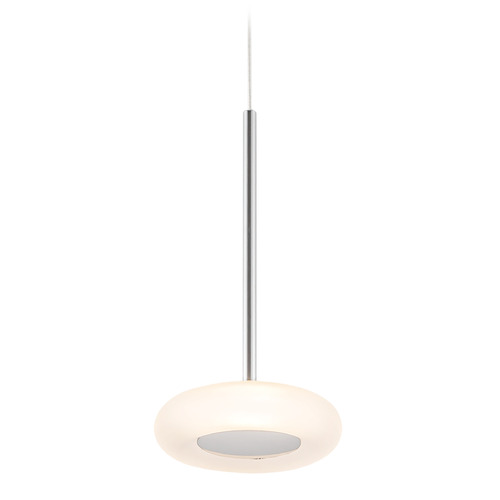 Kuzco Lighting Kuzco Lighting Stephord Chrome LED Mini-Pendant Light with Oblong Shade PD97204-CH/FR
