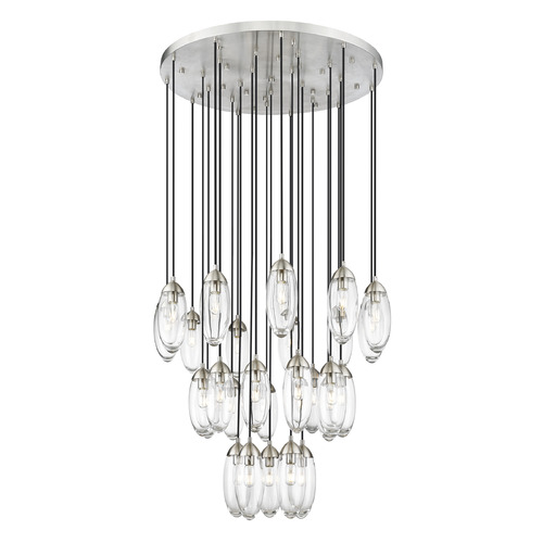 Z-Lite Z-Lite Arden Brushed Nickel Multi-Light Pendant with Oblong Shade 651P-27R-BN