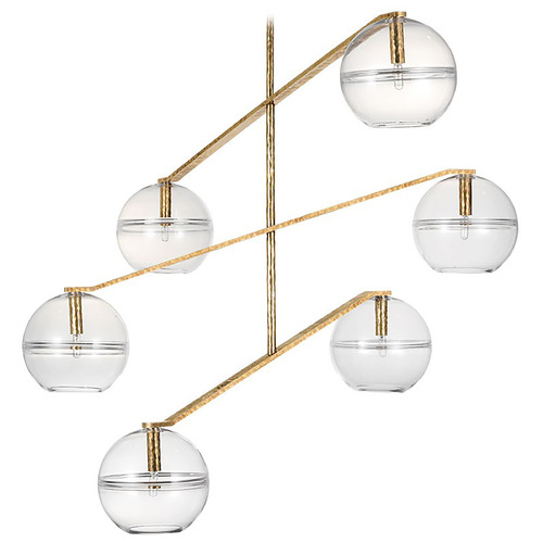 Visual Comfort Modern Collection Visual Comfort Modern Collection Sean Lavin Lowing Polished Antique Brass Chandelier SLCH354CPAB