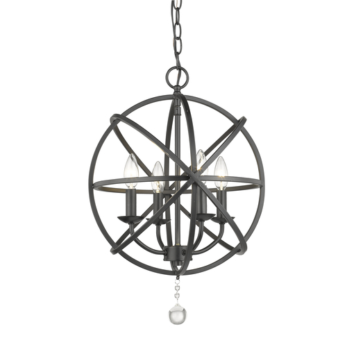 Z-Lite Tull Matte Black Chandelier by Z-Lite 458-16MB