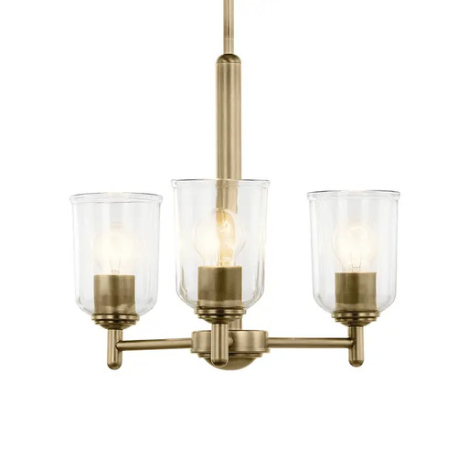 Kichler Lighting Shailene 3-Light Chandelier in Natural Brass by Kichler Lighting 43670NBRCLR