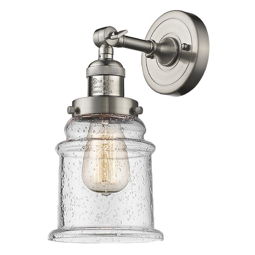 Innovations Lighting Canton Brushed Satin Nickel Sconce by Innovations Lighting 203-SN-G184