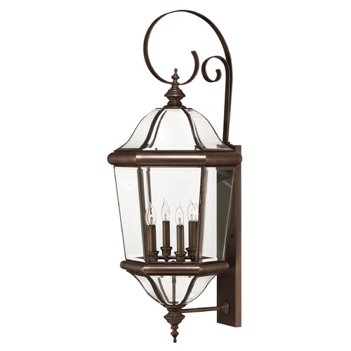 Hinkley Outdoor Wall Light with Clear Glass in Copper Bronze by Hinkley Lighting 2456CB