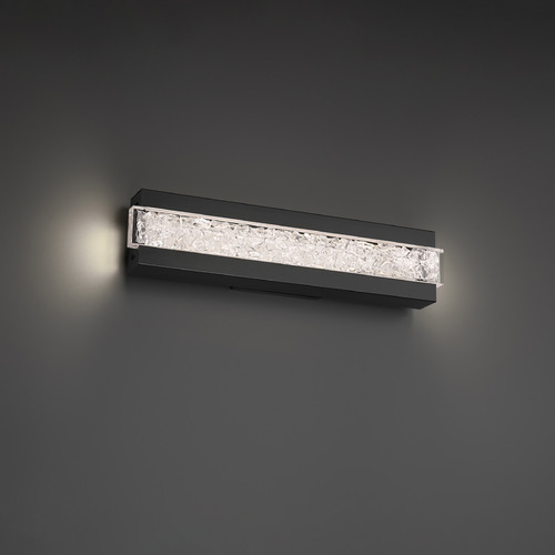 Modern Forms by WAC Lighting Modern Forms Posh Black LED Vertical Bathroom Light WS-14421-BK