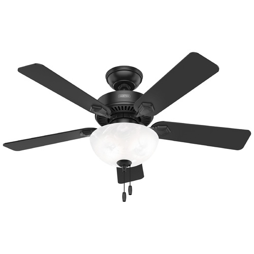 Hunter Fan Company Hunter Fan Company Swanson Matte Black LED Ceiling Fan with Light 52790