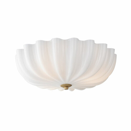 Maxim Lighting Bundt 15.50-Inch Flush Mount & Sconce in Natural Aged Brass by Maxim 22650WTNAB