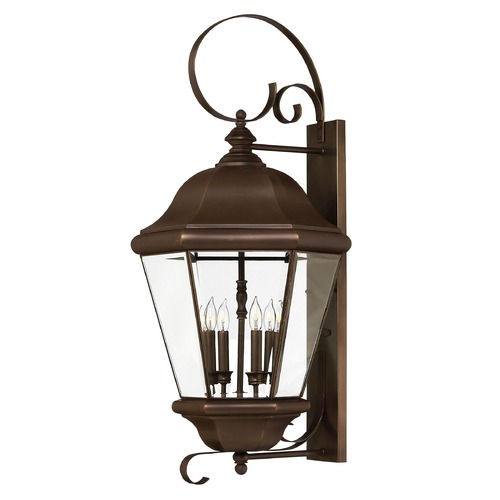 Hinkley Outdoor Wall Light with Clear Glass in Copper Bronze by Hinkley Lighting 2406CB