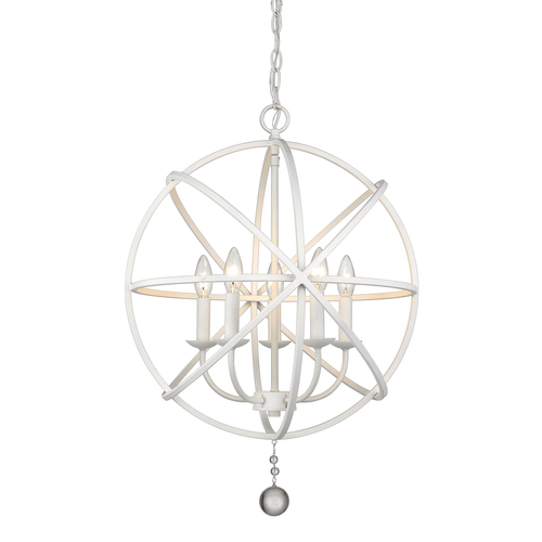 Z-Lite Tull Matte White Chandelier by Z-Lite 458-20MW