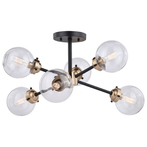 Vaxcel Lighting Vaxcel Lighting Orbit Oil Rubbed Bronze & Muted Brass Semi-Flushmount Light C0193