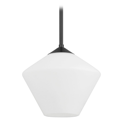 Hunter Fan Company Hunter Fan Company Celestial Valley Matte Black Mini-Pendant Light with Bowl / Dome Shade 48100