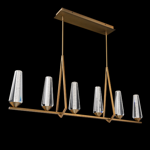 Schonbek Beyond Devotion 6-Light LED Linear Pendant in Aged Brass by Schonbek Beyond BPD66247-AB