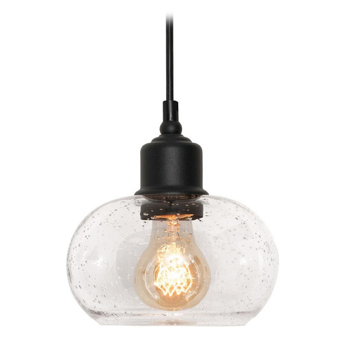 AFX Lighting Afx Lighting Laney Black Mini-Pendant Light with Bowl / Dome Shade LNYP07MBBK