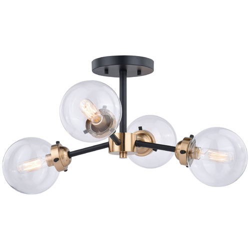 Vaxcel Lighting Vaxcel Lighting Orbit Oil Rubbed Bronze & Muted Brass Semi-Flushmount Light C0194