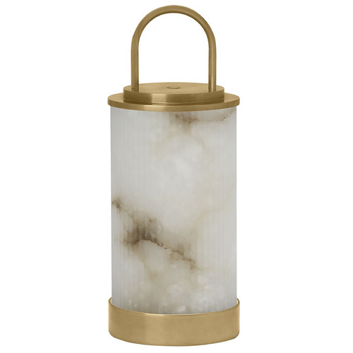 Visual Comfort Modern Collection Tawa Alabaster Rechargeable Table Lamp in Brass by VC Modern SLTB52927ALBHAB