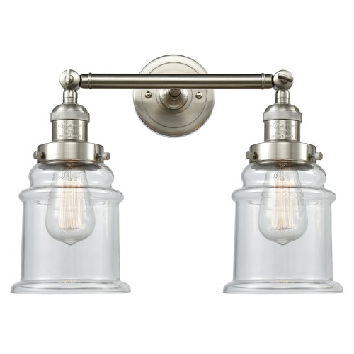 Innovations Lighting Canton Brushed Satin Nickel Bathroom Light by Innovations Lighting 208-SN-G182