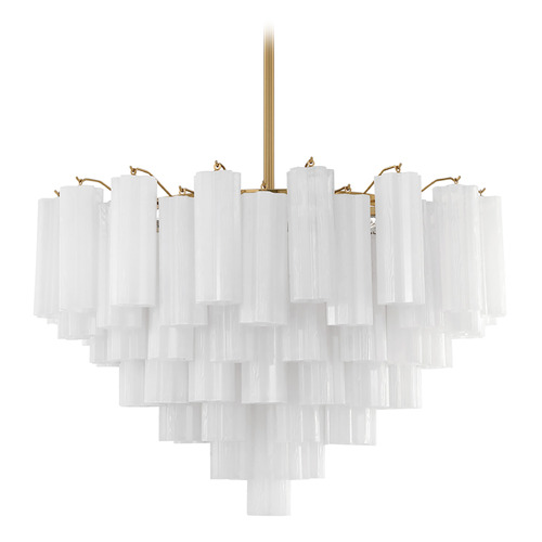 Crystorama Lighting Addis 16-Light Chandelier in Aged Brass by Crystorama Lighting ADD-316-AG-WH