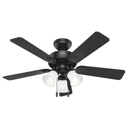 Hunter Fan Company Hunter Fan Company Swanson Matte Black LED Ceiling Fan with Light 52789