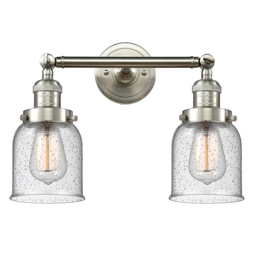 Innovations Lighting Small Bell Brushed Satin Nickel Bathroom Light by Innovations Lighting 208-SN-G54