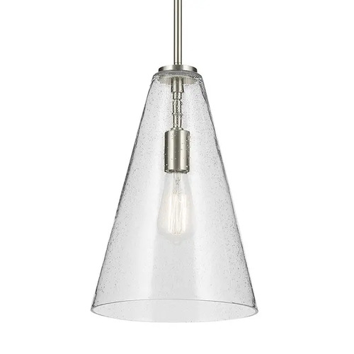 Kichler Lighting Kichler Lighting Everly Brushed Nickel Pendant Light with Conical Shade 42199NICS