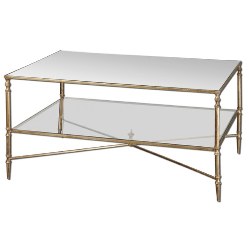 Uttermost Lighting Henzler Mirrored Glass Coffee Table by Uttermost Lighting 24276