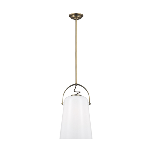 Visual Comfort Studio Collection Lauren Ralph Lauren 17.38-Inch Tall Hazel Time Worn Brass Pendant by Visual Comfort Studio LP1001TWB