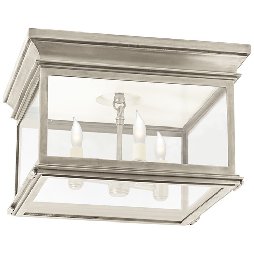 Visual Comfort Signature Collection E.F. Chapman Club Flush Mount in Antique Nickel by Visual Comfort Signature CHC4129ANCG