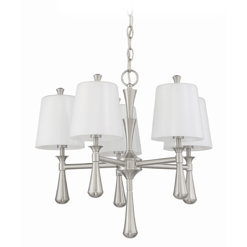 Craftmade Lighting Palmer Brushed Polished Nickel Chandelier by Craftmade Lighting 57425-BNK