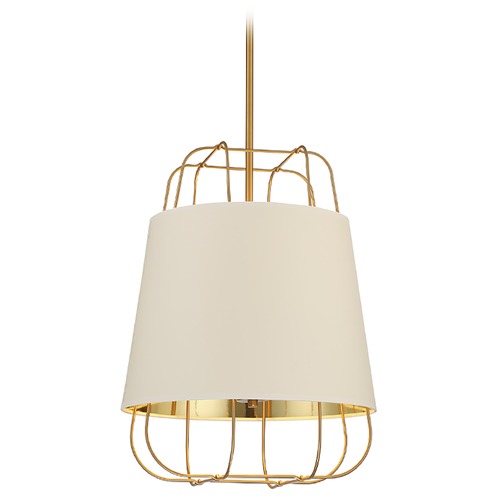 Eurofase Lighting Tura Brass & White Pendant by Eurofase Lighting 38143-014