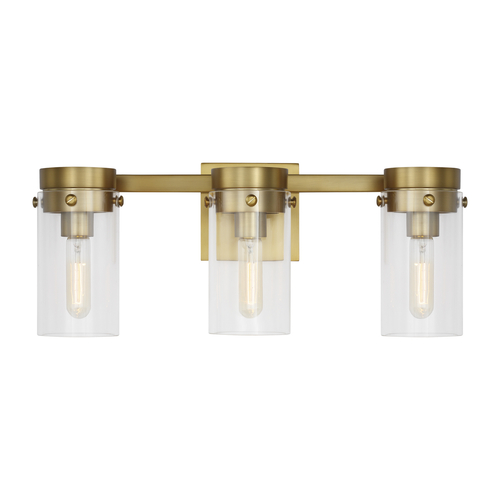 Visual Comfort Studio Collection Chapman & Meyers Garrett Burnished Brass 3-Light Bath Vanity Light by Visual Comfort Studio CW1003BBS