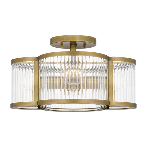 Quoizel Lighting Aster 15-Inch Semi-Flush Mount in Weathered Brass by Quoizel Lighting ASR1715WS