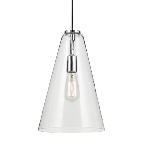 Kichler Lighting Kichler Lighting Everly Chrome Pendant Light with Conical Shade 42199CH