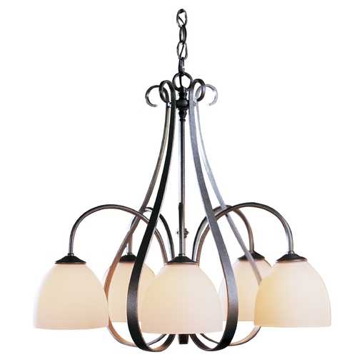 Hubbardton Forge Lighting Hubbardton Forge 5-Light Chandelier with Alabaster Glass in Natural Iron 101445-SKT-20-GG0001