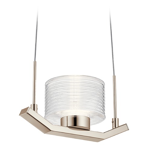 Kichler Lighting Lasus 10.50-Inch LED Polished Nickel Pendant by Kichler Lighting 44348PNLED