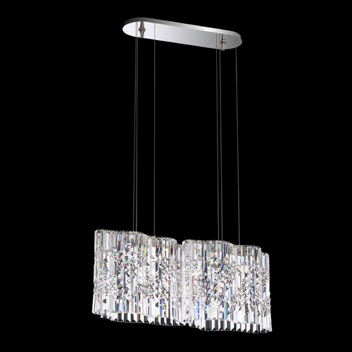 Schonbek Lighting Schonbek Worldwide Lighting Selene Stainless Steel LED Multi-Light Pendant SPU130N-SS1O