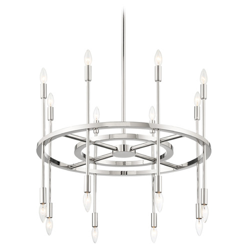 Crystorama Lighting Crystorama Lighting Aries Polished Nickel Chandelier ARS-B4016-PN