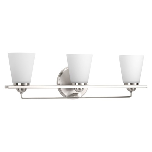 Progress Lighting Flight 3-Light Bath Light in Brushed Nickel by Progress Lighting P300002-009