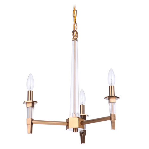 Craftmade Lighting Tarryn Satin Brass Chandelier by Craftmade Lighting 53223-SB