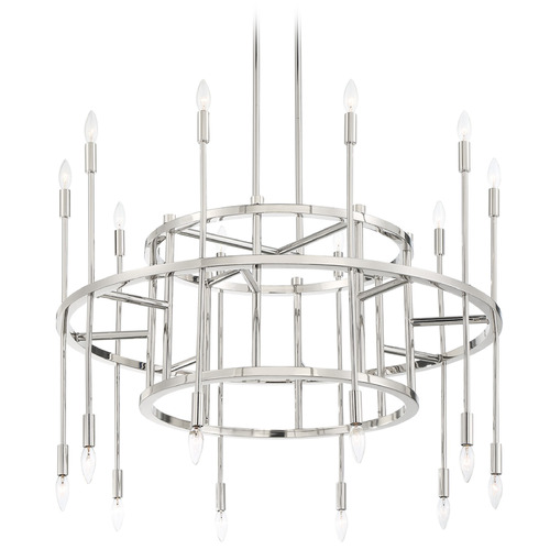 Crystorama Lighting Crystorama Lighting Aries Polished Nickel Chandelier ARS-B4020-PN