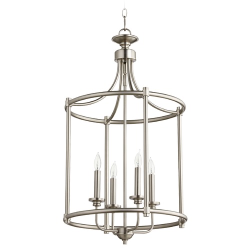 Quorum Lighting Rossington Satin Nickel Pendant by Quorum Lighting 6822-4-65