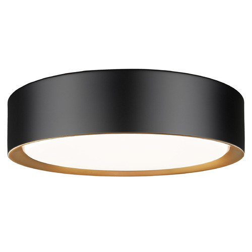 Z-Lite Z-Lite Kawan Matte Black & Modern Gold LED Flushmount Light 1014F12-MB-MGLD-LED