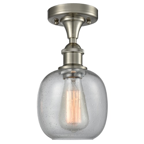 Innovations Lighting Belfast Brushed Satin Nickel Semi-Flush Mount by Innovations Lighting 516-1C-SN-G104