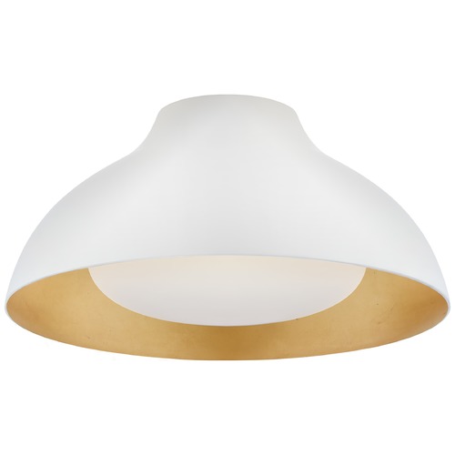Visual Comfort Signature Collection Aerin Agnes 15-Inch Flush Mount in Plaster White by Visual Comfort Signature ARN4350PWSWG