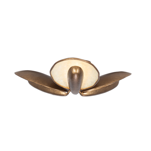Kalco Lighting Kalco Lighting Spat Pearlized Antique Brass LED Flushmount Light 523341PAB