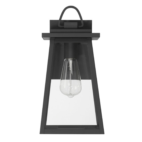 Hunter Fan Company Hunter Fan Company Ivory Dusk Matte Black Outdoor Wall Light 46054