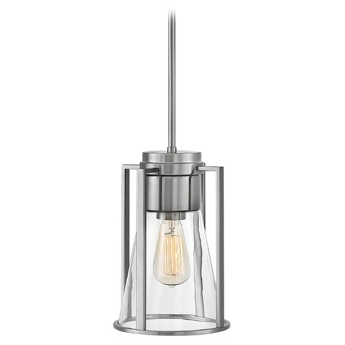 Hinkley Refinery 7.75-Inch Pendant in Brushed Nickel by Hinkley Lighting 63307BN-CL