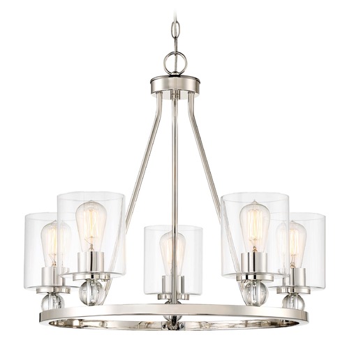 Minka Lavery Edison Bulb Chandelier Polished Nickel 25.5-Inch by Minka Lavery 3075-613