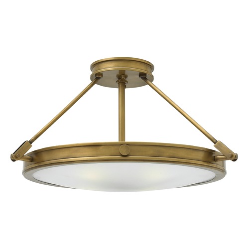 Hinkley Collier 22-Inch Heritage Brass Semi-Flush Mount by Hinkley Lighting 3382HB