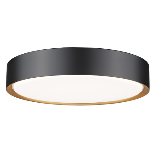 Z-Lite Z-Lite Kawan Matte Black & Modern Gold LED Flushmount Light 1014F16-MB-MGLD-LED